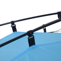 Outsunny Portable Automatic Pop Up Sun Protection Beach Tent Cabana - Blue(m-13)