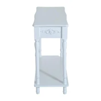 HomCom 28"H Modern Country 2 Drawer Wooden Entryway Console Table - Glossy White(m-8)