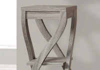 Monarch 32" Modern Curved Leg Design 3-Tier Wood Grain-Look Accent Console Table - Dark Taupe Finish(m-3)