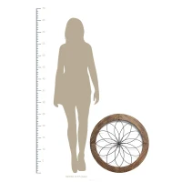 Stratton Round Wood and Metal Medallion Wall Decor(m-4)