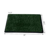 PawHut 20" x 30" Portable Potty Training Fake Grass For Dogs and Small Animals(m-3)