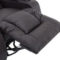 HOMCOM Faux Leather Vibrating Massage Recliner Chair with Remote Brown (No Heat)(m-8)