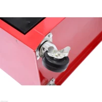 [Pick Up] HOMCOM 40-Inch 2-in-1 Rolling Tool Cart Wheeled Storage Cabinet Organizer with Drawers - Black/Red(m-9)