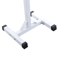 [Pick Up Only]Soozier Squat Stand Adjustable Stable Squat Stand Portable 2 Bars Holder (Black/White)(m-8)