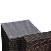 [Pick Up] Outsunny 9pc Rattan Wicker Furniture Lounger Set w/ Cushions(m-8)