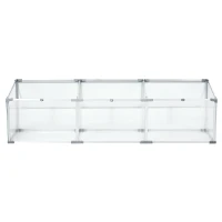 Outsunny 71" Aluminum Vented Cold Frame Greenhouse Box Raised Planter Bed Garden Easy Access Protector(m-3)