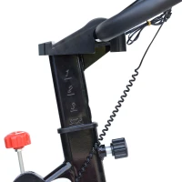 Soozier Indoor Upright Exercise Bike Bicycle Cardio Workout Cycling Trainer Fitness Stationary Spin Exercise Bike Equipment Home Gym(m-10)