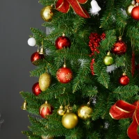 [Pick Up] HOMCOM 6.9ft Artificial Christmas Tree Xmas Tree Holiday Decor w/ Metal Stand 865 Branch Tips Green(m-9)