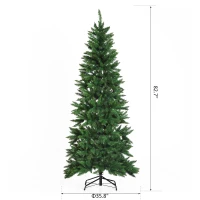 [Pick Up] HOMCOM 6.9ft Artificial Christmas Tree Xmas Tree Holiday Decor w/ Metal Stand 865 Branch Tips Green(m-3)