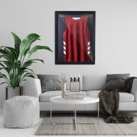 HOMCOM Display Case Jersey Frame Football Baseball Basketball Shirt Shadow Box Cabinet Black(28”x35”)(m-2)