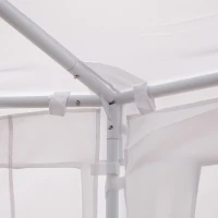 Outsunny Event Tent 22.3ft Octagonal Wedding Party Outdoor Shelter with 8 Removable Walls White(m-11)