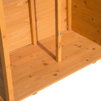 Outsunny Wood Storage Shed Garden Shed Outdoor Tool Storage Cabinet Arrow Hutch Lockable Unit with Double Door(m-8)