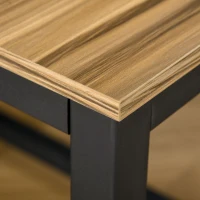 HOMCOM Two Person Computer Desk, 47 x 47 inch Extra Large Writing Study Desk, Double Workstation for Home Office, Oak(m-8)