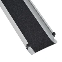 HOMCOM Portable Ramps Set of 2 3'-5' Wheelchair Ramp Telescoping Retractable Aluminum Mobility Easy Access Carrier Ramp Scooter Loading Skidproofﾠ(m-8)