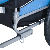 PawHut Pet Bike Trailer Bike Cart Bicycle Dog Cat Travel Carrier Foldable Blue(m-10)