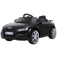 Aosom 6V Licensed Audi Toy Car Electric Cars Suspension Wheel 1 Seater 2 Openable Door Adjustable Speed For 3 - 8 Years Old Kids Black(m-2)