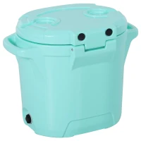 Outsunny Cute Cooler Box 25L Cooling Box Outdoor Portable Green(m-9)