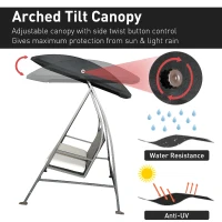 [Pick UP] Outsunny Outdoor Swing Chair w/ Canopy Outdoor Sling Hammock(m-4)