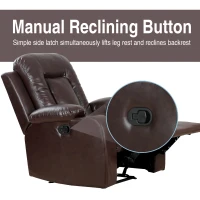 [Pick Up] HOMCOM Manual Recliner Chair Lounger Sofa Chair Brown(m-7)