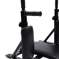 Soozier Wall Mounted Dip Station Dipping Knee Raise Station Triceps Leg Dip Raise Bars Rack, Black(m-8)