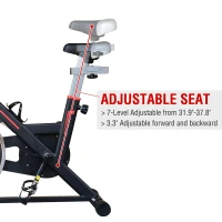 Soozier Upright Stationary Exercise Bike Indoor Cardio Workout Training Bicycle w/ Adjustable Resistance LCD Monitor Phone Holder, Black(m-6)