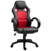 HOMCOM Racecar Style Office Chair  Gaming Chair High Back Executive Adjustable Swivel Seat(m-1)