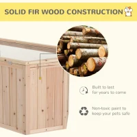 PawHut Big Hamster Cages Fir Wood Hamster Cage Mouse Rats Small Animal Exercise Play House 3 Tier with Slide Activity Center(m-6)