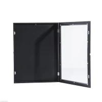 HOMCOM Jersey Shadow Box Shirt Shadow Box Cabinet Football Baseball Basketball, Black(m-9)