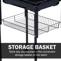 PawHut Budgie Cage 63" Rolling Bird Cage Macaw Cockatoo House Parrot Play Top Finch Pet Supply with Wheels Black(m-5)