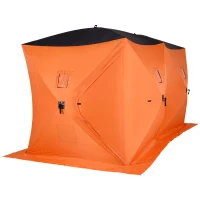 Outsunny Fishing Tent Portable 8-Person Ice Fishing Tent Shelter with Ventilation Windows and Carry Bag(m-8)
