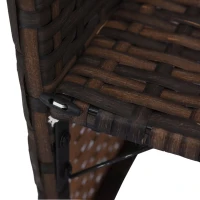 [Pick Up] Outsunny 3pcs Outdoor Rattan Wicker Sofa and Chaise Lounge Set with Cushion Garden Patio Furniture Brown and Beige(m-12)