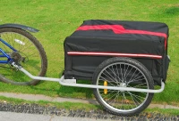 Aosom Bicycle Cargo Trailer Cart Carrier for Garden Use with Cover(m-7)