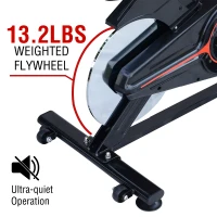 Soozier Indoor Upright Exercise Bike Bicycle Cardio Workout Cycling Trainer Fitness Stationary Spin Exercise Bike Equipment Home Gym(m-4)