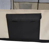 PawHut Puppy Playpen 49.2-inch Soft Pet Playpen Folding Tent Kennel Kitten Playpen Cat Dog Exercise Crate w/ Bag(m-6)