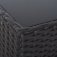 Outsunny 7Pcs Outdoor Rattan Wicker Sofa Patio Sectional Furniture Set w/ Coffee Table Cushioned Seat Garden w/ Cushion(m-14)