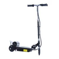 Qaba Electric Scooter Bike Adjustable Folding E Scooter Battery Powered Motorized Bike Black(m-6)