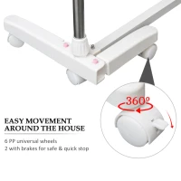 HOMCOM 3-Tier Clothes Drying Rack Foldable Laundry Dryer Hanger Airer Compact Storage Stainless Steel Hanging Rods(m-5)