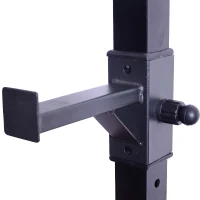 Soozier Barbell Stands Adjustable Stable Squat Stand Portable 2 Bars Holder (Black/Grey)(m-7)