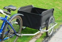 Aosom Bicycle Cargo Trailer Cart Carrier for Garden Use with Cover(m-8)