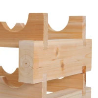 HOMCOM 72 Bottles Wood Wine Rack  Holder 6 Tier Stackable Storage Stand(m-12)