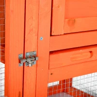 PawHut 48" x 24" x 36" Deluxe Waterproof Wooden Rabbit House with Ladder and Run(m-9)