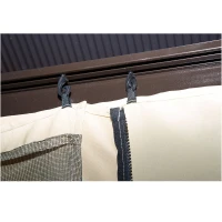 [Pick UP] Outsunny 10 x 10 ft Deluxe Hard Top Waterproof Gazebo Canopy Heavy Duty Shelter with Curtains and Mosquito Netting(m-12)