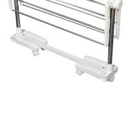 HOMCOM 4 Layers Folding Laundry Rack Stand Dryer Storage Towel Rack Rolling(m-12)