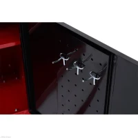 [Pick Up] HOMCOM 40-Inch 2-in-1 Rolling Tool Cart Wheeled Storage Cabinet Organizer with Drawers - Black/Red(m-8)