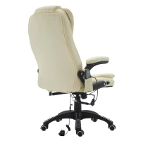 HOMCOM Massage Office Chairs Computer Executive Ergonomic Heated Vibrating Beige(m-8)