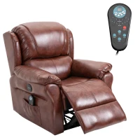 HOMCOM Power Lift Recliner 8- Point Massage Sofa Electric Power Recliner Over Padded PU Leather(m-1)