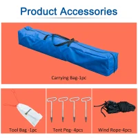 Outsunny Fishing Tent 2-4 Person Pop-up Ice Shelter Ice Fishing Tent Outdoor Portable(m-5)