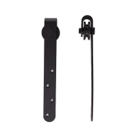 HOMCOM Antique Cabinet Sliding Barn 6FT Wood Door Hardware Kit Closet Hanger Set Coffee(m-8)