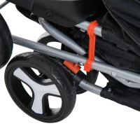 PawHut Pet stroller lightweight folding separate doggo stroller cat and dog teddy nest basket outdoor Storage Black(m-12)