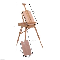 HOMCOM Wooden Easel Folding French Artists Easel Set Portable Art Painters Tripod Sketch Craft(m-3)